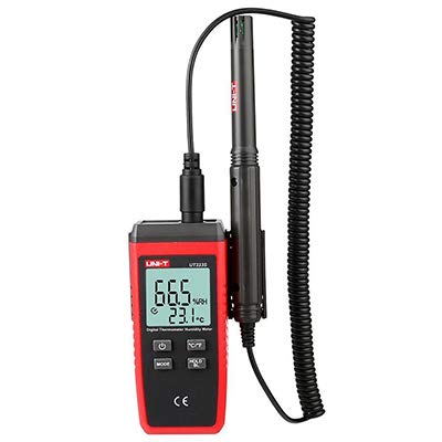 UNI-T UT333S Digitaler Temperatur- und Feuchtigkeitsmesser mit Bluetooth, -10 °C bis 60 °C, 0% RH-100% RH von UNI-TREND
