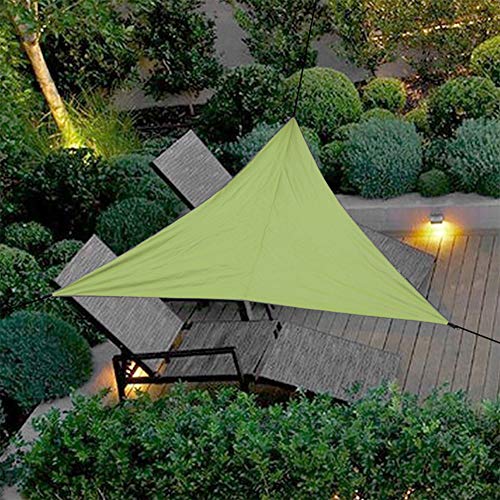 Uni-Wert Sonnensegel Dreieckig 4 x 4 x 4 m Grün PES Polyester UV-Schutz Wasserdicht Sun Segel Sonnenschutz Garten Balkon Terrasse Im Freien von Uni-Wert