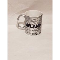 Silber Melanin Lebendig Mein Bestes Leben Becher, Bold Keramikbecher, Schwarzer Geschichtsbecher, Block Becher von Uni5crafts