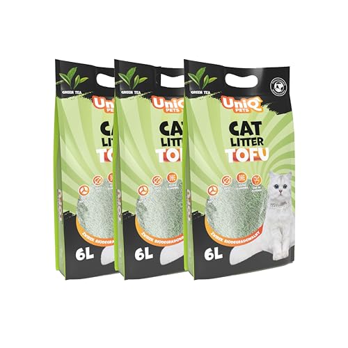 UNIQ PETS Tofu Katzenstreu Grüntee 7,5kg 18L I Bio Katzenstreu Klumpstreu Staubfrei I Tofu Cat Litter mit Duft I Klumpend Geruchsneutralisierend I Staubfreies Ohne Staub UNIQ PETS Tofu Katzenstreu Grüntee 7,5kg 18L I Bio Katzenstreu Klumpstreu Staubfrei I Tofu Cat Litter mit Duft I Klumpend Geruchsneutralisierend I Staubfreies Ohne Staub von UniQ PETS