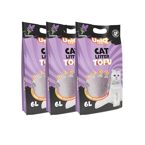 UNIQ PETS Tofu Katzenstreu Natürlich Lavendel 7,5kg 18L I Bio Katzenstreu klumpend Staubfrei I Naturreines tofu Cat Litter Geruchsneutralisierend I Klumpstreu Ohne Staub UNIQ PETS Tofu Katzenstreu Natürlich Lavendel 7,5kg 18L I Bio Katzenstreu klumpend Staubfrei I Naturreines tofu Cat Litter Geruchsneutralisierend I Klumpstreu Ohne Staub von UniQ PETS