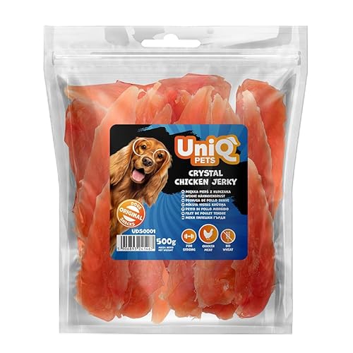 UniQ PETS Hundeleckerlies Hähnchenbrustfilet fettarm Hundesnack große Hunde Dörrfleisch Hühnchen Trockenfleisch Leckereien Streifen Hühnerbrust getrocknet Hund kauartikel kein Weizen 500g UniQ PETS Hundeleckerlies Hähnchenbrustfilet fettarm Hundesnack große Hunde Dörrfleisch Hühnchen Trockenfleisch Leckereien Streifen Hühnerbrust getrocknet Hund kauartikel kein Weizen 500g von UniQ PETS