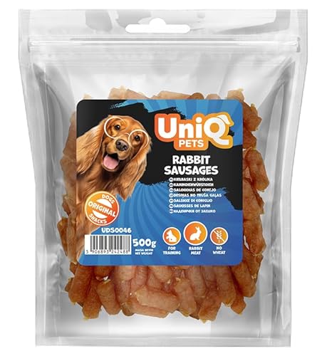 UniQ Pets Kaninchen Leckerlis Soft Hundesnack Wurst 90% Fleisch Monoprotein Snack für Training Welpen Senior 500 g UniQ Pets Kaninchen Leckerlis Soft Hundesnack Wurst 90% Fleisch Monoprotein Snack für Training Welpen Senior 500 g von UniQ PETS