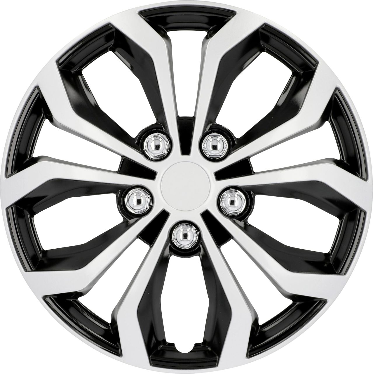 Unitec Radzierblende Daytona 35 cm (14 Zoll) schwarz silber 4 Stück von UniTEC Autoteile