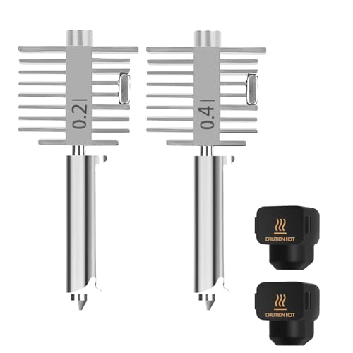 2 PCS A1 Mini Hotend 0.2mm+0.4mm Stainless Steel Nozzle Compatible with Bambu Lab A1 and A1 Mini 3D Printers High Temp&Fast Speed Nozzle+Heating Block Integrated Structure 2 PCS A1 Mini Hotend 0.2mm+0.4mm Stainless Steel Nozzle Compatible with Bambu Lab A1 and A1 Mini 3D Printers High Temp&Fast Speed Nozzle+Heating Block Integrated Structure von UniTak3D