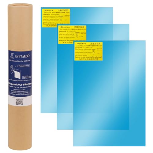 UniTak3D Photon Mono M5S/M5S Pro/M7 Pro/Saturn 3 Ultra ACF Film Folie 10,1 Zoll 3Stück Fast FEP für Hochgeschwindigkeitsdruck für ANYCUBIC Fast 12K 14K Resin 3D Drucker-278x190(mm) von UniTak3D