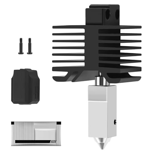 X1 P1 Hotend 0.6mm Compatible with Bambulab X1/P1/X1C/X1E/P1S/P1P 3D Drucker High Temp&Fast Speed Gehärteter Stahl düse+Verchromter Messing Heizblock Integrierte Struktur von UniTak3D