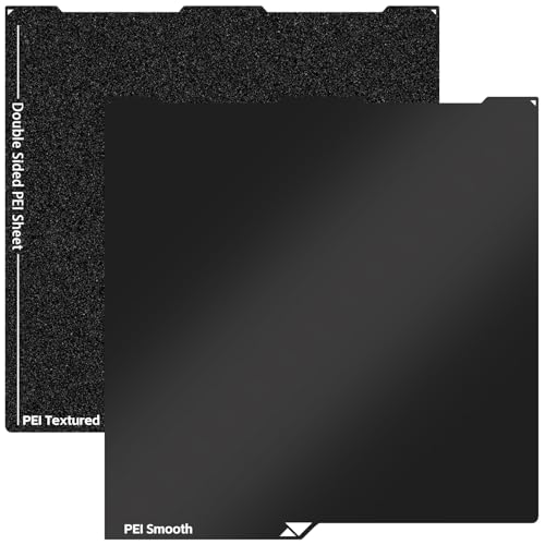UniTak3D Kobra 3 PEI Build Plate 256x268mm Bauplatte Black Double Sided Smooth/Textured PEI-Platte Sided Druckbett Compatible with ANYCUBIC Kobra 3 und Kobra 3 Combo 3D-Druckern von UniTak3D