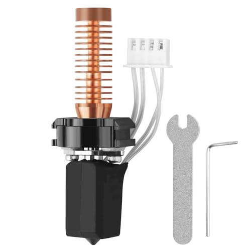 UniTak3D Upgrade Keramik Hotend Kit for Flashforge Adventurer 5M/5M Pro 3D Drucker,Schnelles Aufheizen Schnell Abnehmbare 0.4mm Gehärtete Düse+Verchromter Messing-Heizblock Integrierte Struktur von UniTak3D
