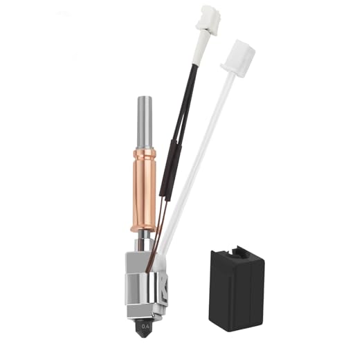 Upgrade Kobra 3 Ceramic Hotend Temp&Fast Speed 0.4mm Hardened Steel Nozzle+Chrome Plated Brass heatbreak Heating Block Integrated Structure Compatible with ANYCUBIC Kobra 3/3 Combo 3D Drucker von UniTak3D