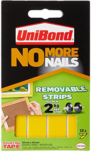 Unibond 781739 No More Nails Klebestreifen ultra stark abziehbar durchscheinend 10 Stück Unibond 781739 No More Nails Klebestreifen ultra stark abziehbar durchscheinend 10 Stück von Unibond