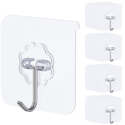 Uniclife 20 Stück transparente Wandhaken selbstklebend abnehmbar ohne Nägel Bilderhaken wasserdicht Rahmen Aufhänger klebrige Haken für Bad Küche Edelstahl 15kg Uniclife 20 Stück transparente Wandhaken selbstklebend abnehmbar ohne Nägel Bilderhaken wasserdicht Rahmen Aufhänger klebrige Haken für Bad Küche Edelstahl 15kg von Uniclife
