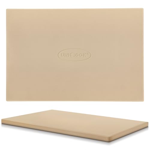 Unicook Großer Pizzastein 50,8 x 34,3 cm, Rechteckiger Pizza Backstein, Robuste Cordierit-Brotpfanne für Backofen und Gasgrill, ideal zum Backen verschiedener Größen von Pizza Brot Keksen von Unicook