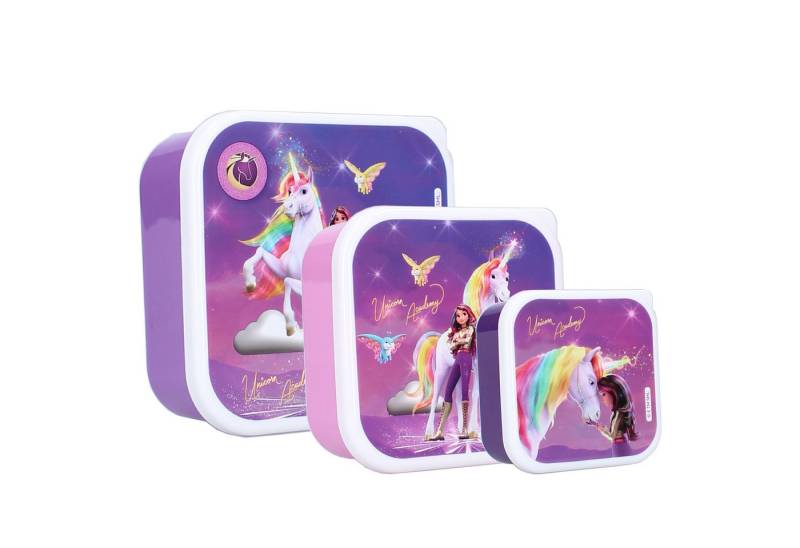 Unicorn Academy Lunchbox Brotdose Snackboxen 3er-Set, (3-tlg) von Unicorn Academy