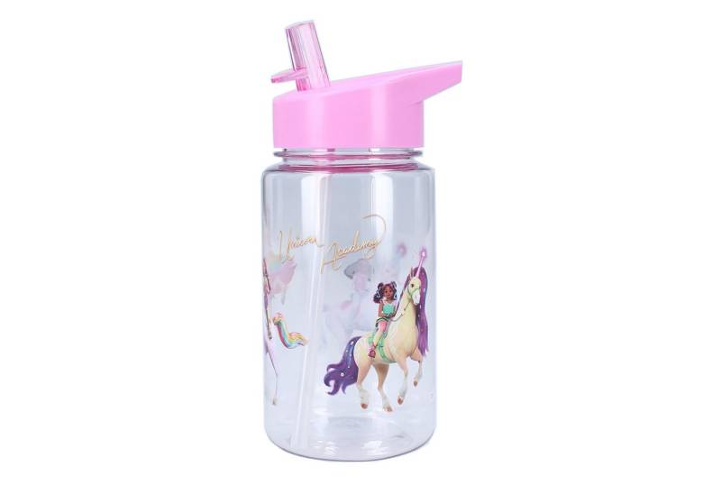Unicorn Academy Trinkflasche Trinkbecher – 450 ml mit Strohhalm & Henkel von Unicorn Academy