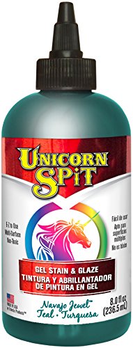 Unicorn SPiT Navajo Jewel 5771011 Gelbeize und Glasur auf Wasserbasis, Blaugrün, 236 ml Unicorn SPiT Navajo Jewel 5771011 Gelbeize und Glasur auf Wasserbasis, Blaugrün, 236 ml von Unicorn SPiT