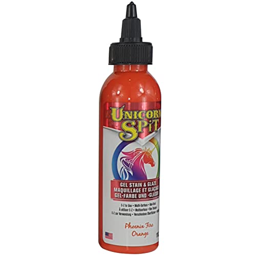 Unicorn SPiT Gel-Beize und Glasur,4.0 fl oz(118.2 ml)Phoenix Fire Orange von Unicorn SPiT