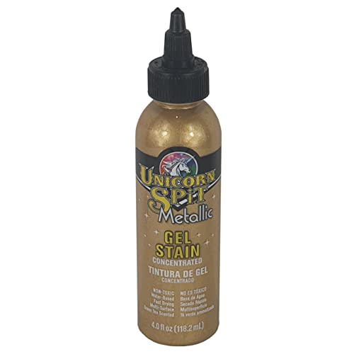 Unicorn Spit Metallic Colour Paint Zeus Concentrated High Pigment Waterbased Multi Surface Non-Toxic Gel Stain (Gold) von Unicorn SPiT