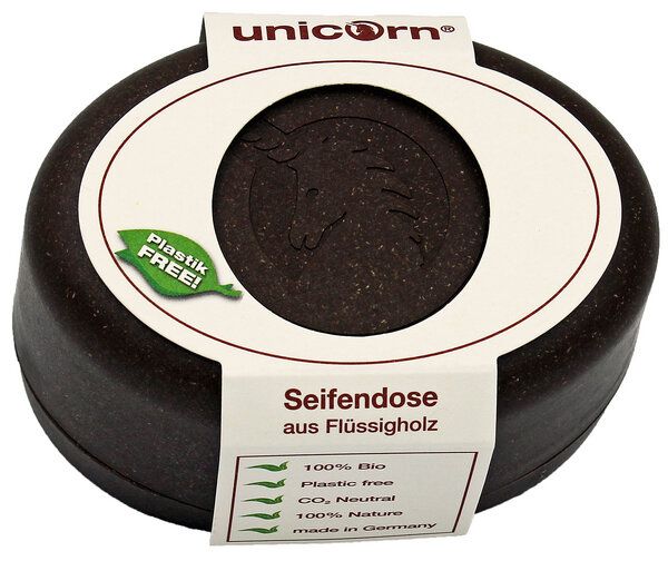 unicorn Plastikfreie Seifendose aus Flüssigholz von Unicorn