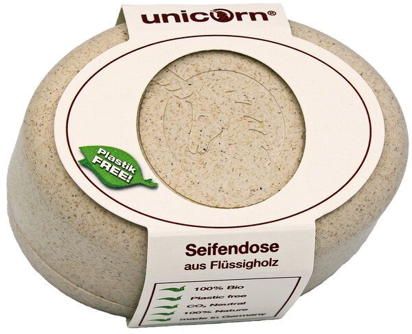 unicorn Plastikfreie Seifendose aus Flüssigholz von Unicorn