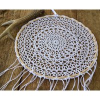 Traumfänger, Gehäkelte Boho Wohnkultur, Großer Weißer Weißer Wandbehang, Doily von UnicornVibration