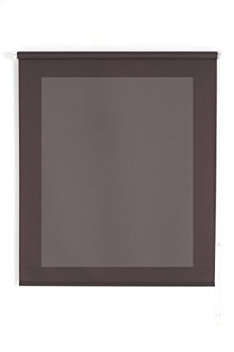 Uniestor Basic rollo lichtdurchlässig - Braun grau, 100 x 175 cm (BxH) | Stoffgröße 97 x 170 cm. Rollo für fenster von Blindecor