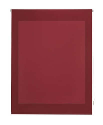Uniestor Liso | Rollo lichtdurchlässig - Bordeauxrot, 100 x 250 cm (BxH) | Stoffgröße 97 x 245 cm. Lichtdurchlässiges rollo für fenster von Uniestor