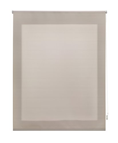 Uniestor Liso | Rollo lichtdurchlässig - Hellbraun, 100 x 250 cm (BxH) | Stoffgröße 97 x 245 cm. Lichtdurchlässiges rollo für fenster von Uniestor