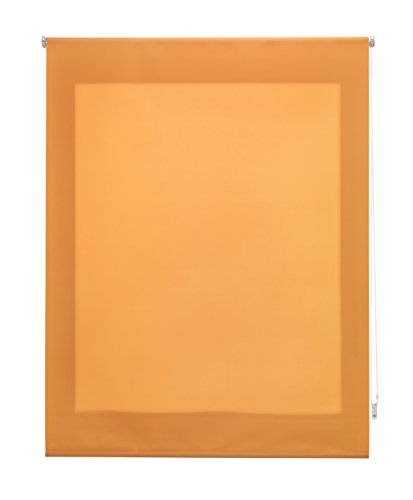 Uniestor Liso | Rollo lichtdurchlässig - Orange, 100 x 250 cm (BxH) | Stoffgröße 97 x 245 cm. Lichtdurchlässiges rollo für fenster von Uniestor