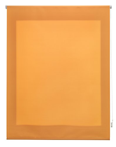 Uniestor Liso | Rollo lichtdurchlässig - Orange, 140 x 250 cm (BxH) | Stoffgröße 137 x 245 cm. Lichtdurchlässiges rollo für fenster von Uniestor