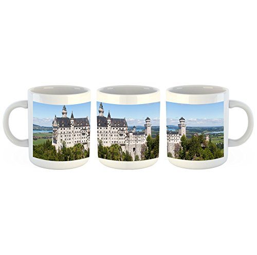 Unified Distribution Schloss Neuschwanstein - Tasse mit Motiv Bedruckt, 300ml C-Henkel. Tolles Geschenk für Büro, Küche, Geburtstag, Lieblingstasse zum Frühstück von Unified Distribution