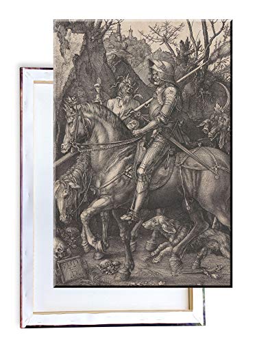 Unified Distribution Albrecht Dürer - Ritter, Tod und der Teufel - Klassisches Gemälde - Replik auf Leinwand 100x70 cm von Unified Distribution