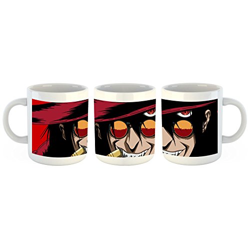 Unified Distribution Anime & Manga - Alucard Van Helsing - Tasse mit Motiv Bedruckt, 300ml C-Henkel. Tolles Geschenk für Büro, Küche, Geburtstag, Lieblingstasse zum Frühstück von Unified Distribution