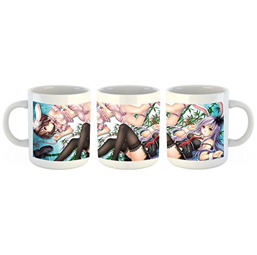 Unified Distribution Anime & Manga - Sexy Bunnys - Tasse mit Motiv Bedruckt, 300ml C-Henkel. Tolles Geschenk für Büro, Küche, Geburtstag, Lieblingstasse zum Frühstück von Unified Distribution