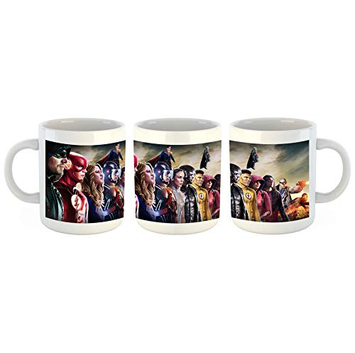 Unified Distribution Arrowverse - Superheroes - Tasse mit Motiv Bedruckt, 300ml C-Henkel. Tolles Geschenk für Büro, Küche, Geburtstag, Lieblingstasse zum Frühstück von Unified Distribution