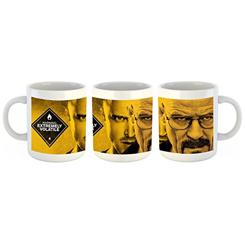 Unified Distribution Breaking Bad - Walter White & Jesse Pinkman - Tasse mit Motiv Bedruckt, 300ml C-Henkel. Tolles Geschenk für Büro, Küche, Geburtstag, Lieblingstasse zum Frühstück von Unified Distribution