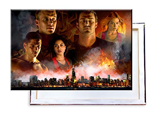Unified Distribution Chicago Fire - 100x70 cm Kunstdruck auf Leinwand • erstklassige Druckqualität • Dekoration • Wandbild von Unified Distribution