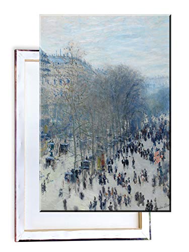 Unified Distribution Claude Monet - Boulevard des Capucines - Klassisches Gemälde - Replik auf Leinwand 120x80cm von Unified Distribution