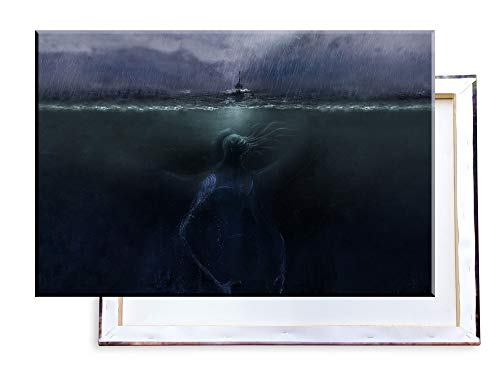 Unified Distribution Cthulhu unter dem Meer - 120x80 cm - Bilder & Kunstdrucke fertig auf Leinwand aufgespannt und in erstklassiger Druckqualität von Unified Distribution