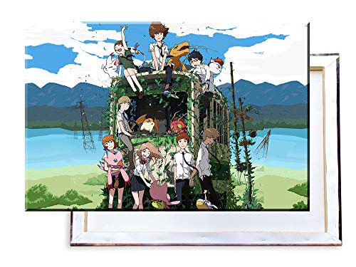 Unified Distribution Digimon - 120x80 cm Kunstdruck auf Leinwand • erstklassige Druckqualität • Dekoration • Wandbild von Unified Distribution