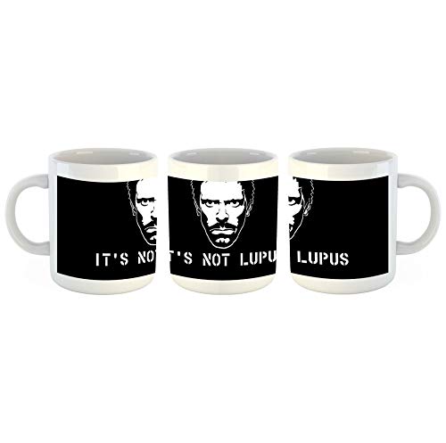 Unified Distribution Dr. House - Nicht Lupus Funny - Tasse mit Motiv Bedruckt, 300ml C-Henkel. Tolles Geschenk für Büro, Küche, Geburtstag, Lieblingstasse zum Frühstück von Unified Distribution