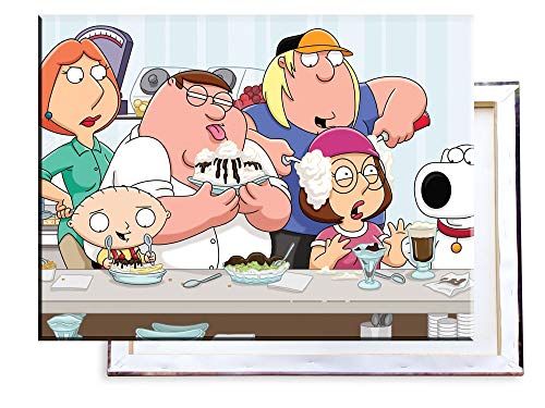 Unified Distribution Family Guy - 80x60 cm Kunstdruck auf Leinwand • erstklassige Druckqualität • Dekoration • Wandbild von Unified Distribution