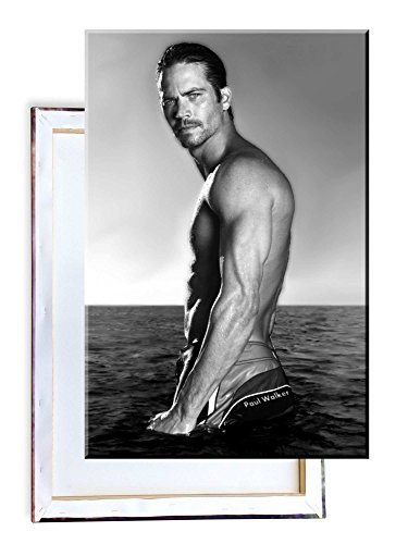 Unified Distribution Fast and Furious Paul Walker schwarz-weiß - 120x80 cm - Bilder & Kunstdrucke fertig auf Leinwand aufgespannt und in erstklassiger Druckqualität von Unified Distribution