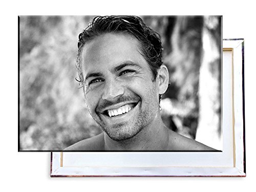 Unified Distribution Fast and Furious Paul Walker schwarz-weiß - 60x40 cm - Bilder & Kunstdrucke fertig auf Leinwand aufgespannt und in erstklassiger Druckqualität von Unified Distribution