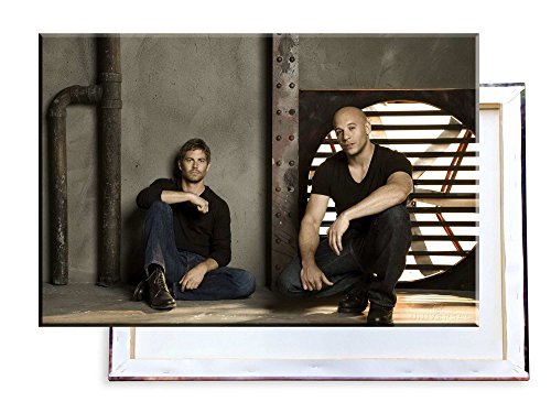 Unified Distribution Fast and Furious Stars Paul Walker und Vin Diesel - 120x80 cm - Bilder & Kunstdrucke fertig auf Leinwand aufgespannt und in erstklassiger Druckqualität von Unified Distribution