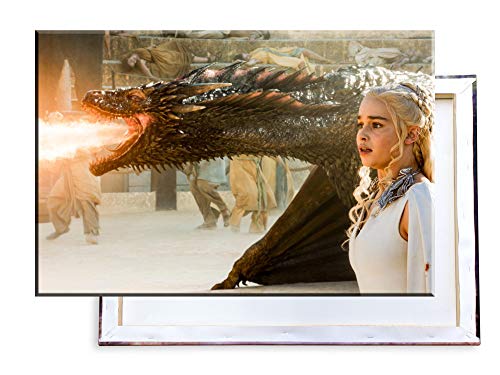 Unified Distribution Game of Thrones - Daenerys Targaryen - 120x80 cm Kunstdruck auf Leinwand • erstklassige Druckqualität • Dekoration • Wandbild von Unified Distribution