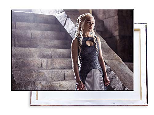 Unified Distribution Game of Thrones - Daenerys Targaryen - Emilia Clarke - 120x80 cm - Bilder & Kunstdrucke fertig auf Leinwand aufgespannt und in erstklassiger Druckqualität von Unified Distribution
