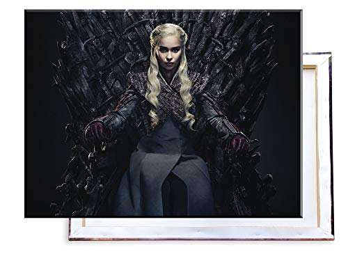 Unified Distribution Game of Thrones - Eiserner Tron Daenerys Targaryen - 80x60 cm - Bilder & Kunstdrucke fertig auf Leinwand aufgespannt und in erstklassiger Druckqualität von Unified Distribution