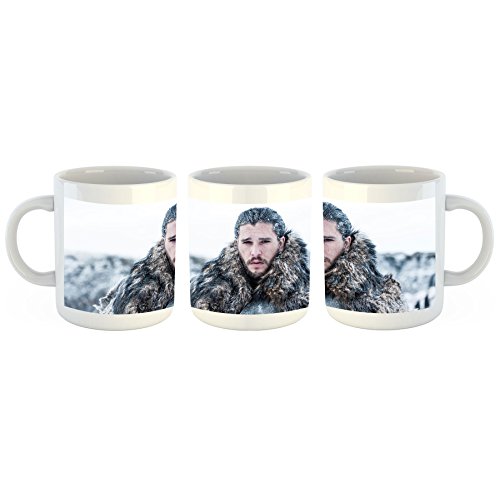 Unified Distribution Game of Thrones - Jon Snow - Tasse mit Motiv Bedruckt, 300ml C-Henkel. Tolles Geschenk für Büro, Küche, Geburtstag, Lieblingstasse zum Frühstück von Unified Distribution