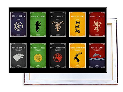 Unified Distribution Game of Thrones - alle Wappen - 120x80 cm - Bilder & Kunstdrucke fertig auf Leinwand aufgespannt und in erstklassiger Druckqualität von Unified Distribution